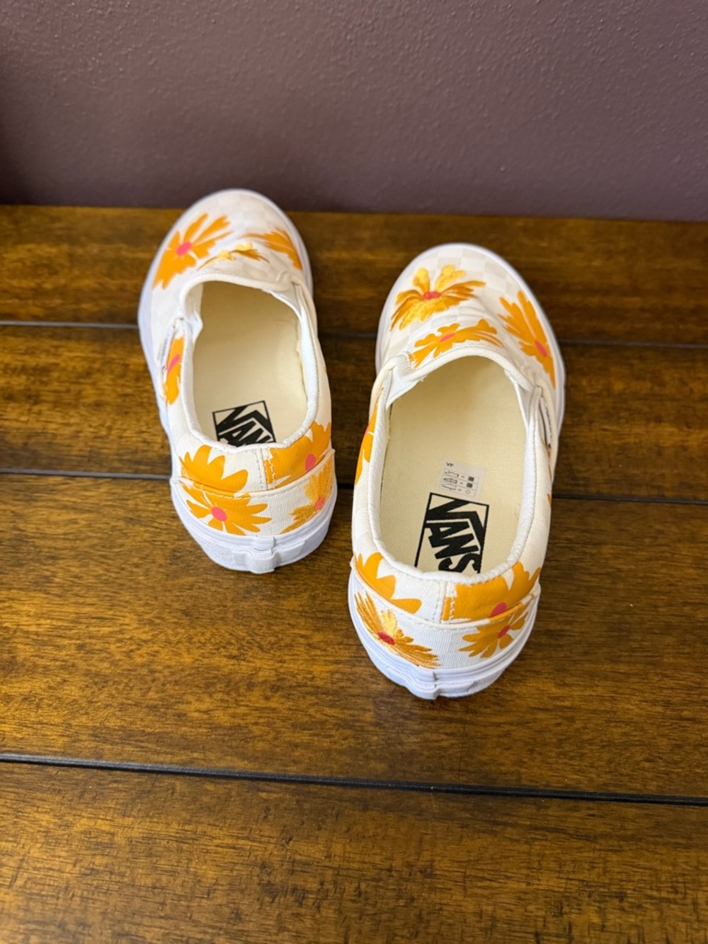 Vans Checkerboard Floral Slip On Shoes - Picture 6 of 9